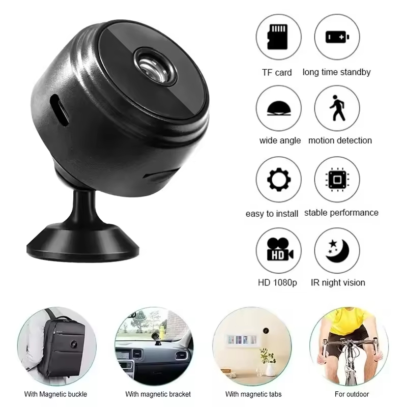 Home Security Adt - Mini Cámara de Seguridad WiFi HD