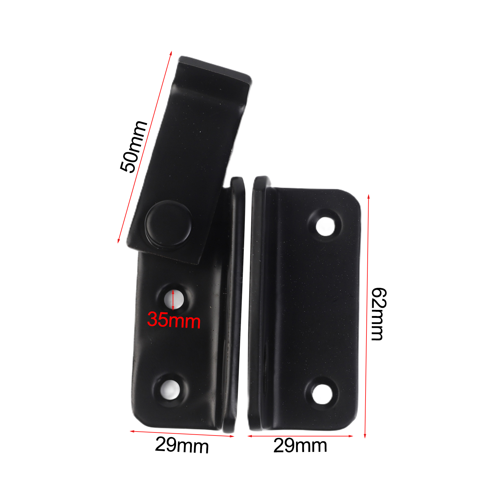 Home Security Fence - Cerradura de acero inoxidable negra con