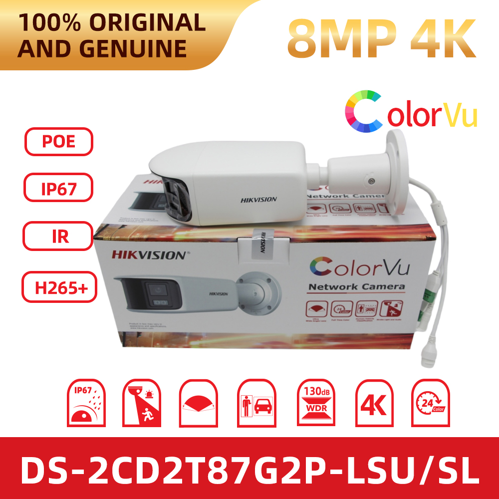 Home Security Hikvision - Hikvision Original DS-2CD2T87G2P-LSU/SL 8MP 180 °