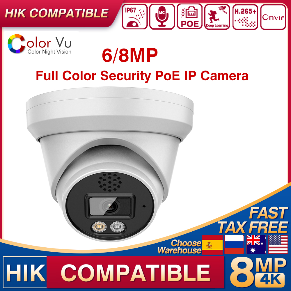 Home Security Hikvision - Cámara de seguridad IP ColorVu 4K