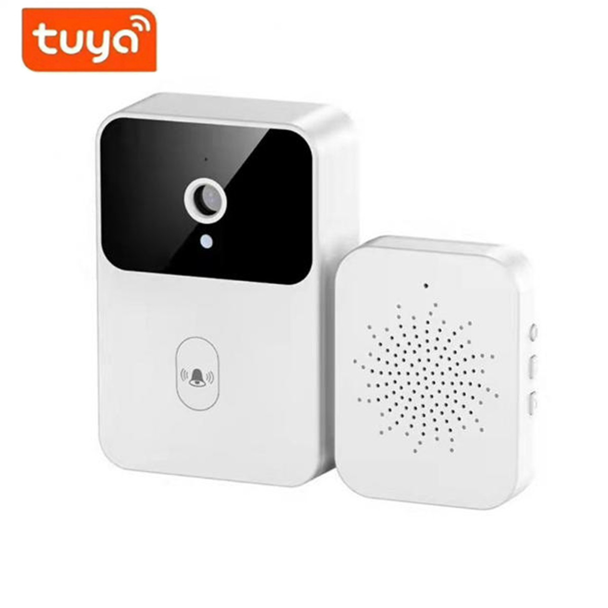 Home Security Cameras Wireless - Timbre inalámbrico WiFi Tuya cámara HD