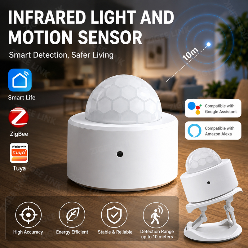 Home Security Tools - Sensor de movimiento ZigBee 3,0 PIR,