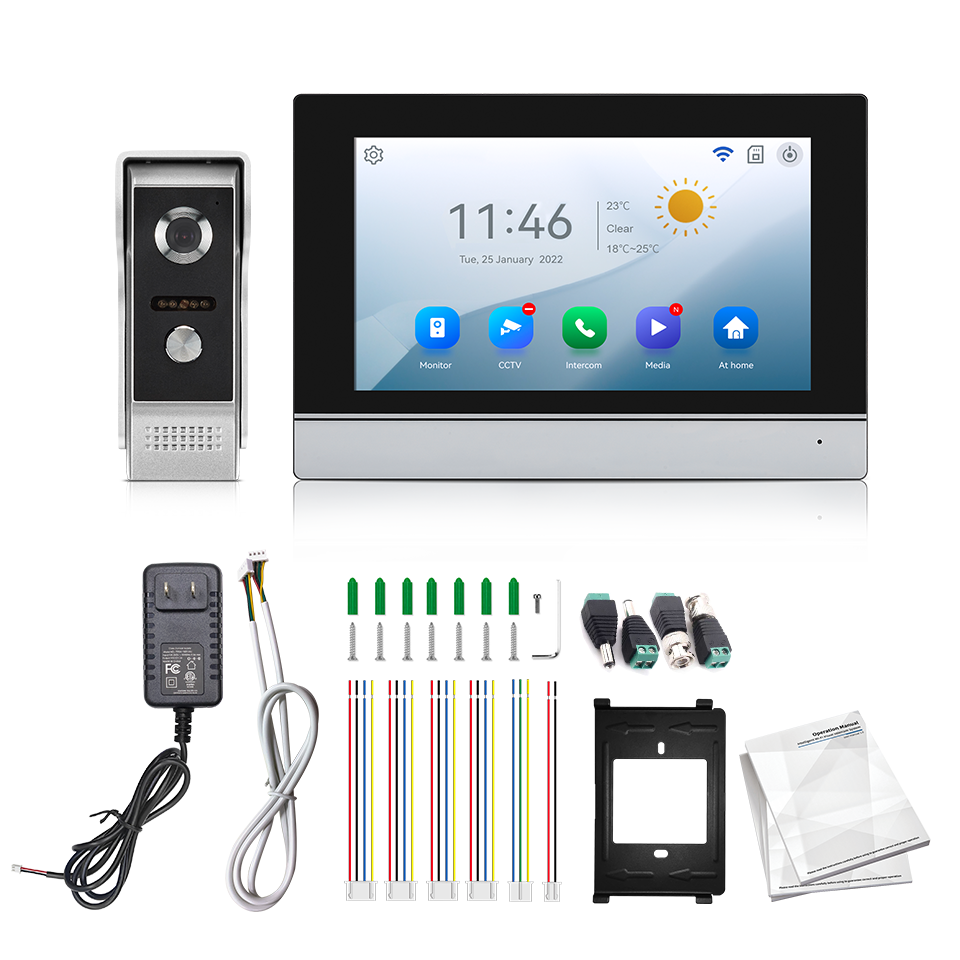 Home Security Adt - Pantalla IPS de 7 pulgadas, 2MP,