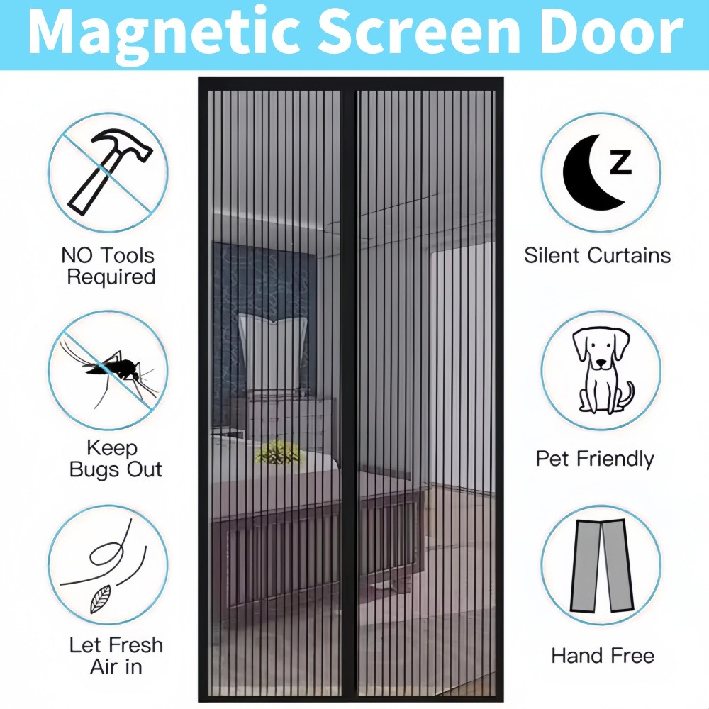 Cortina de malla de puerta mag - Home Security Fence reseña y precio