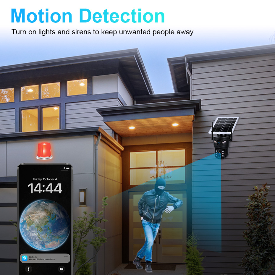 Cámara Solar WiFi 4G SIM KERUI - Home Security Adt reseña y precio