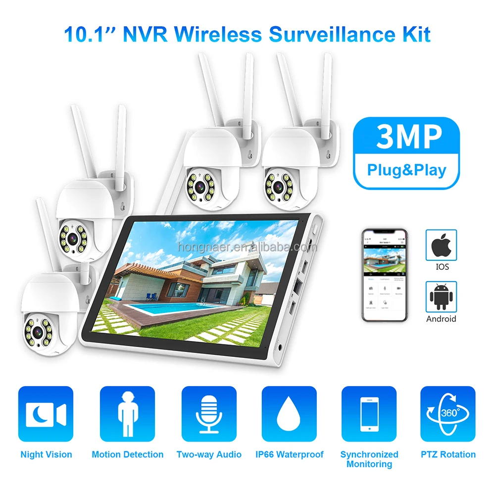 Kit de CCTV Hongnaer 2026, 3MP - Home Security Cameras Wireless reseña y precio