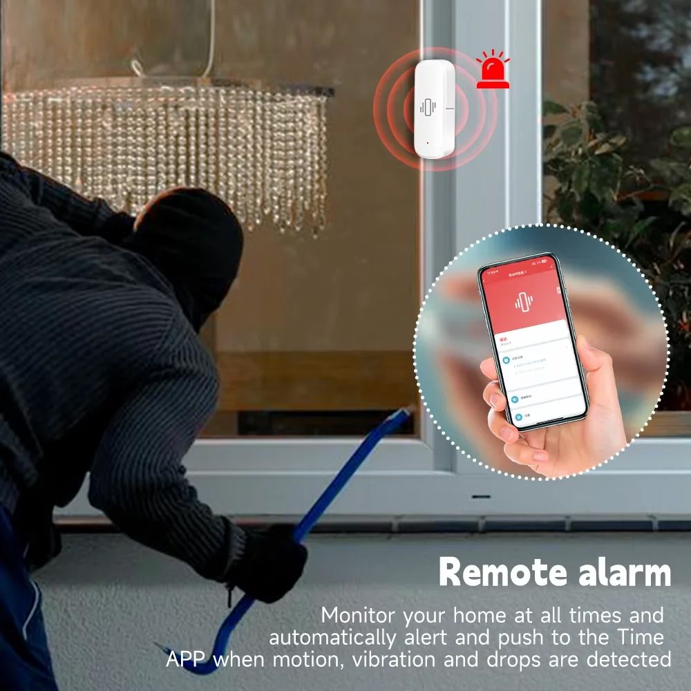 Sensor de vibración inteligent - Home Security Tools reseña y precio