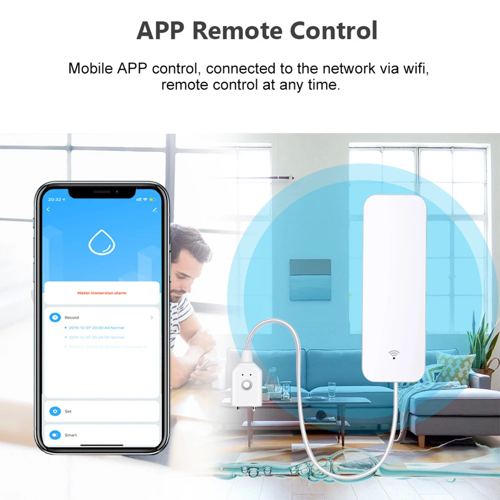 Tuya WiFi Zigbee Sensor de agu - Home Security Tools reseña y precio