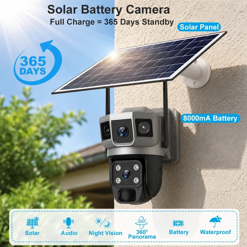 Cámara V380 4K con 3 Pantallas - Home Security Adt reseña y precio