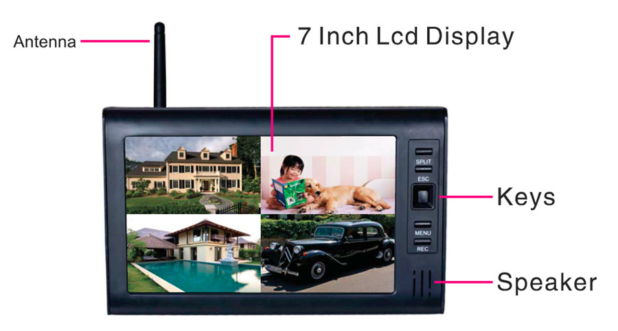 Sistema de seguridad cctv lcd  - Home Security Cameras Wireless reseña y precio