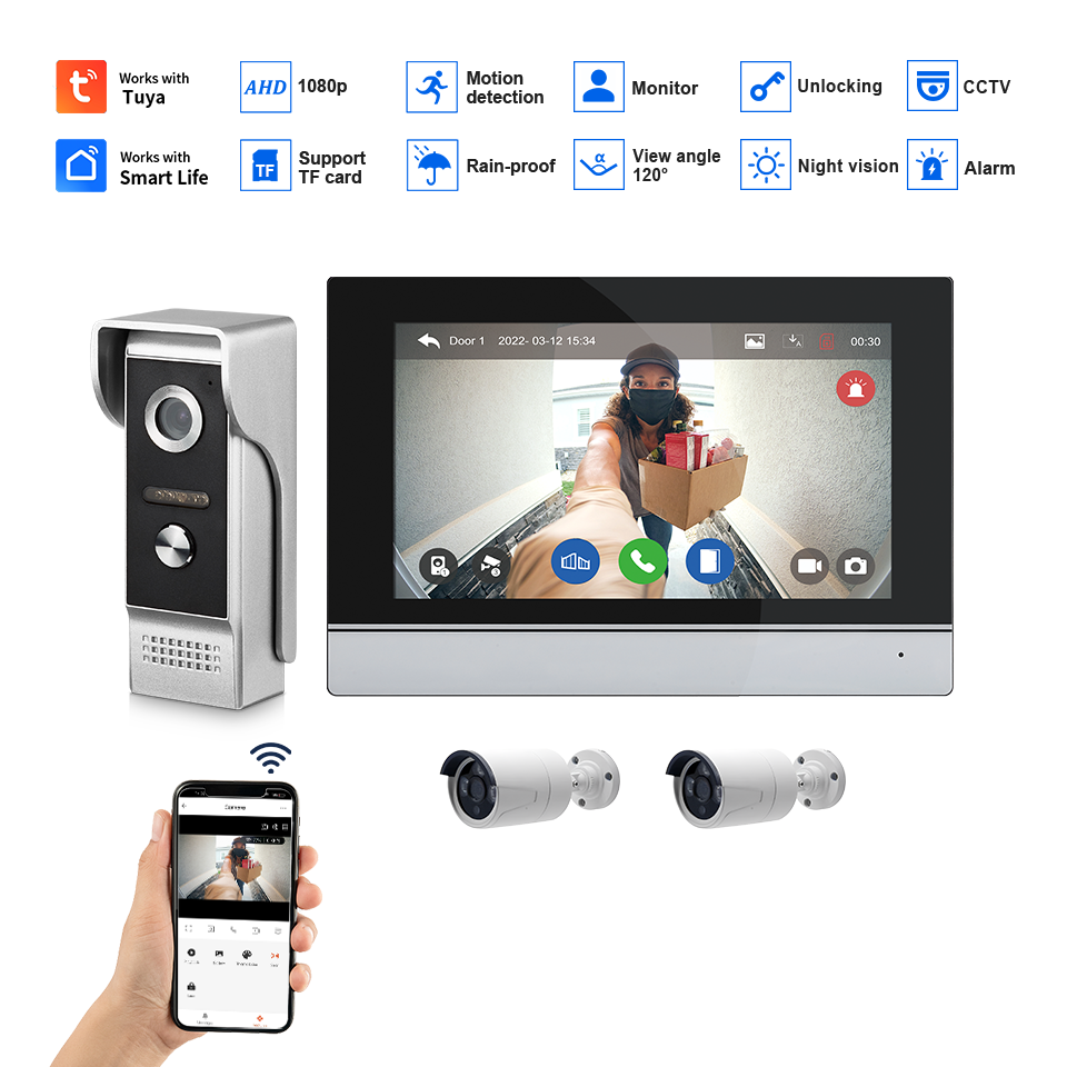 Pantalla IPS de 7 pulgadas, 2M - Home Security Adt reseña y precio