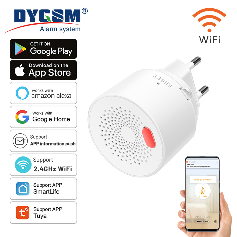 Tuya-Sensor de Gas Natural par - Home Security Tools reseña y precio