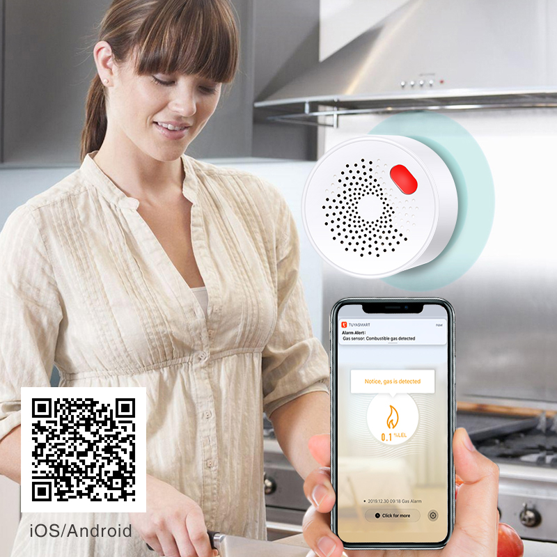 Tuya-Sensor de Gas Natural par - Home Security Tools reseña y precio